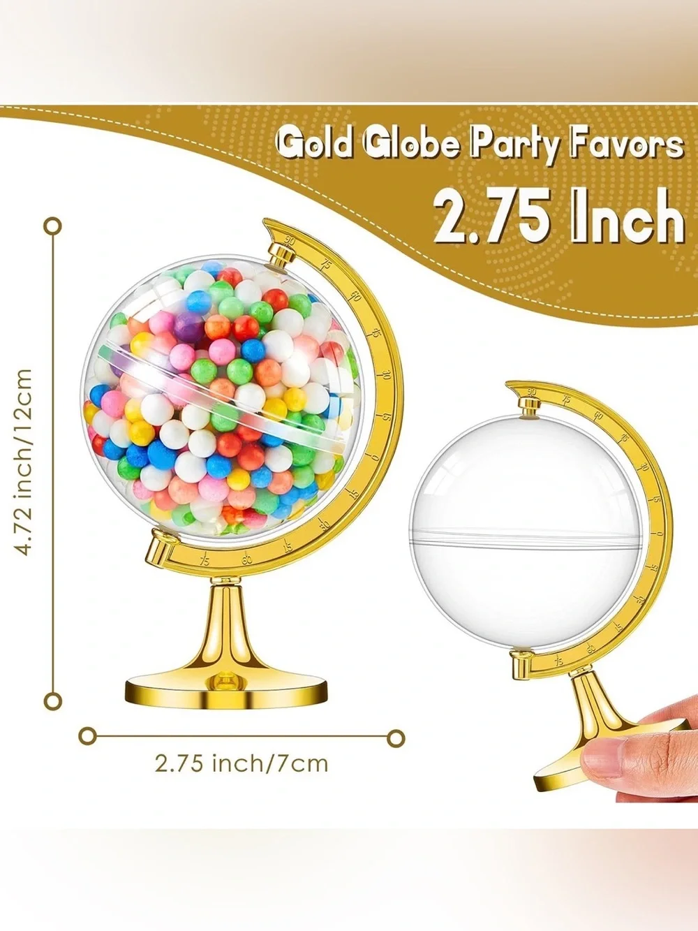 Gold Globe Candy Holders - Party Table Decor